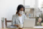 Businesswoman with Mask